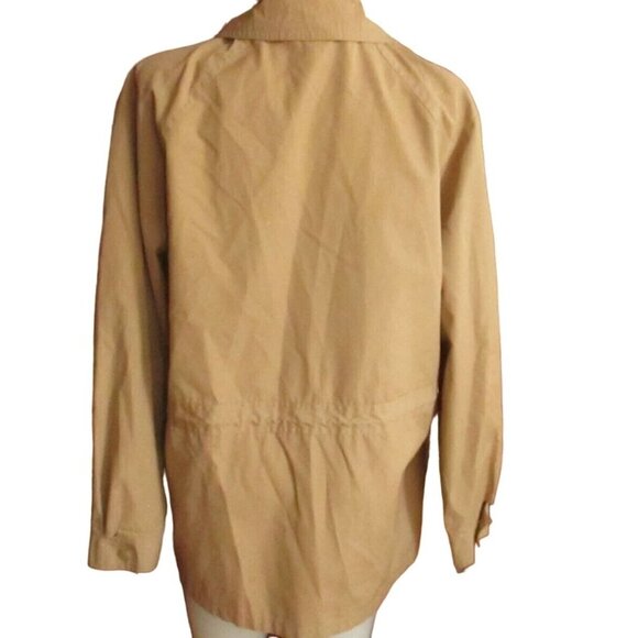 Vintage Sears Snap Windbreaker Jacket Womens Large 1970's Snapper Tan/Beige geek - Picture 2 of 4